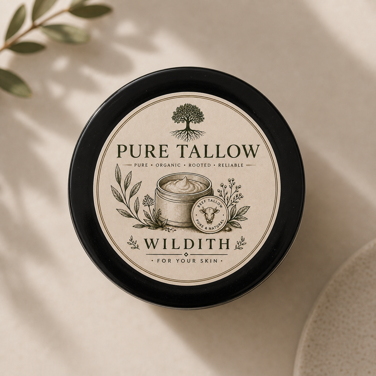 Wildith Pure Tallow Cream — 50ml jar